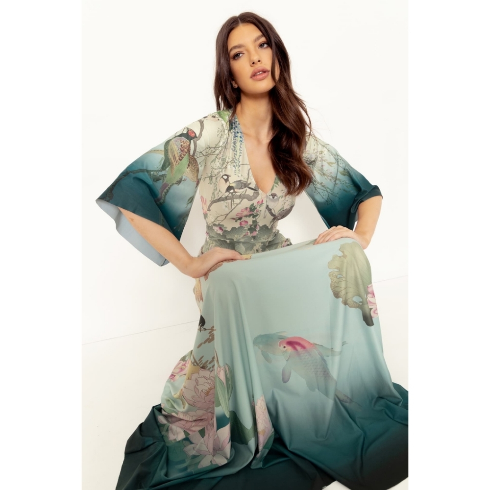 Don't be Koi Wide Sleeve Maxi Dress - Limited